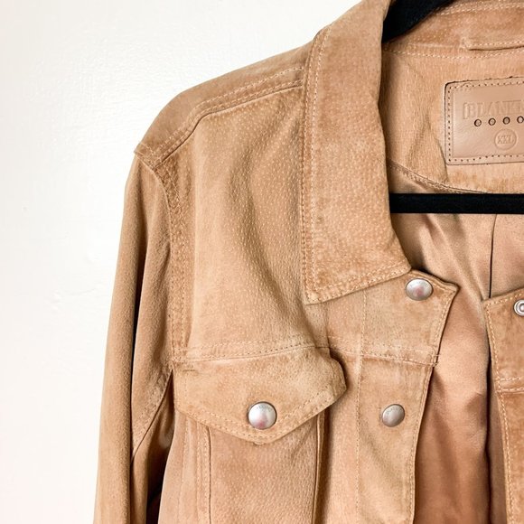 BLANK NYC Rodeo suede trucker crop jacket XXL - Picture 3 of 10